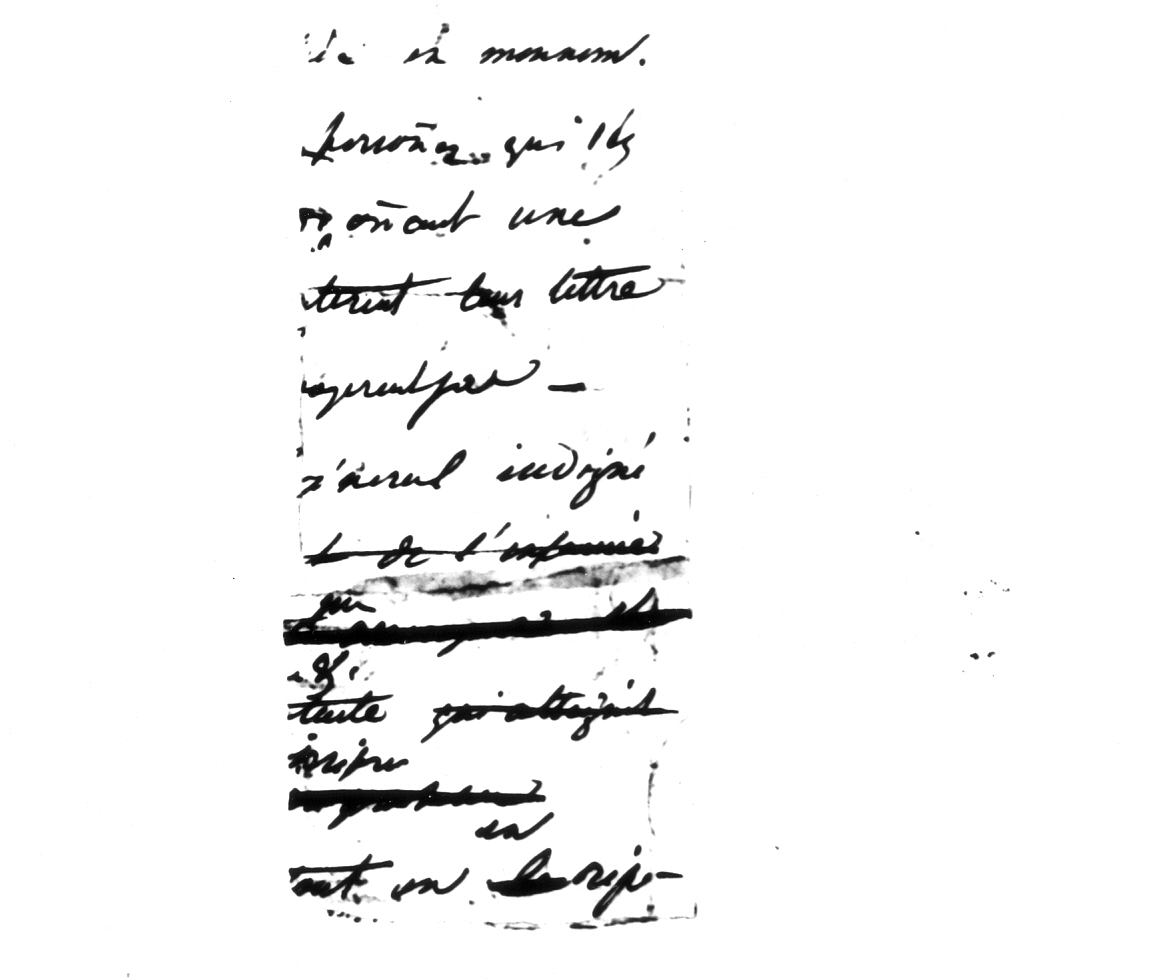 Черновое письмо Пушкина к Бенкендорфу (до) 21 ноября 1836г. 1-й лист. Лицевая сторона. (Стр.2 письма). Оригинал.