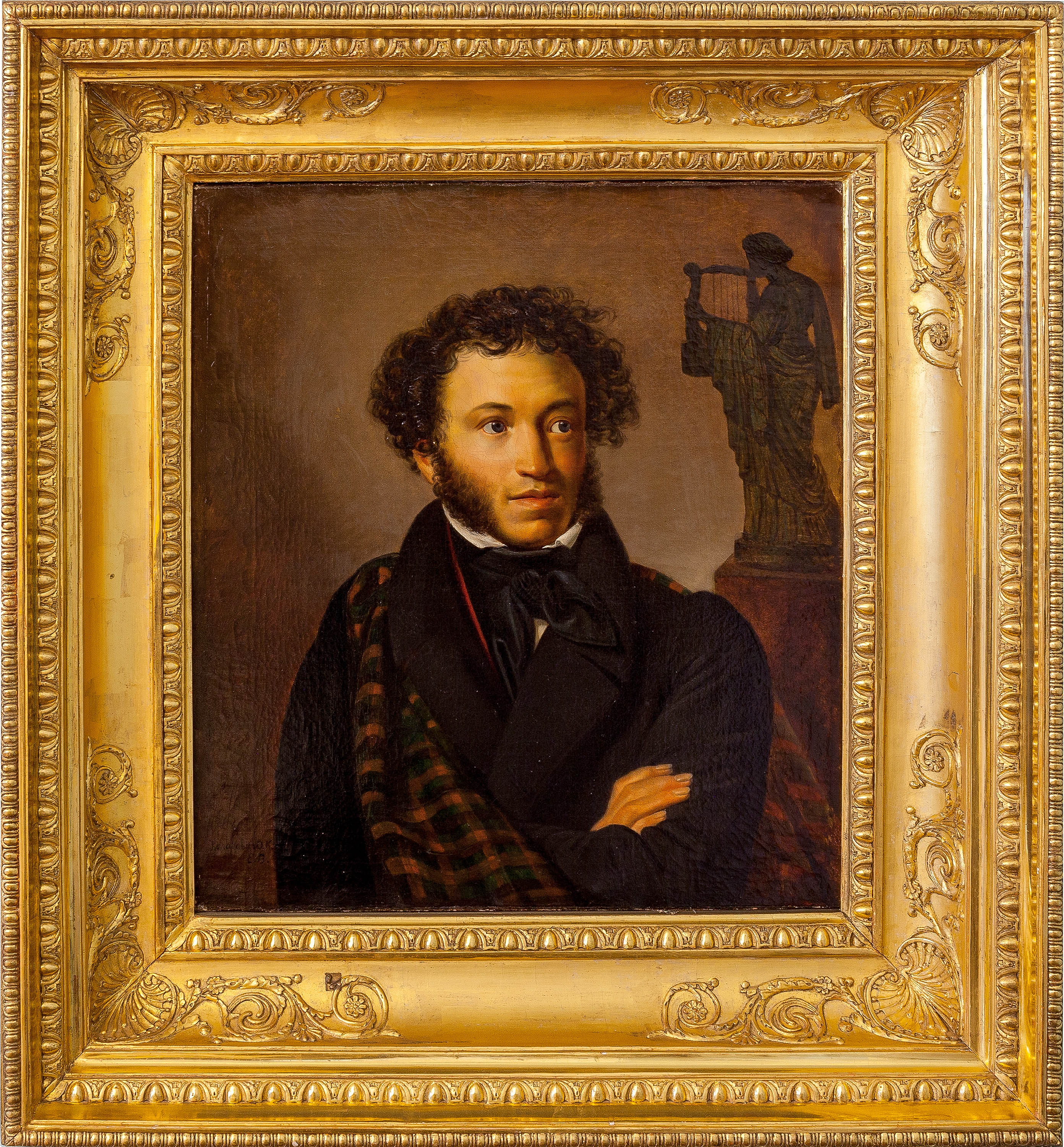 5 знаменитых русских писателей. Кипренский портрет Пушкина 1827.